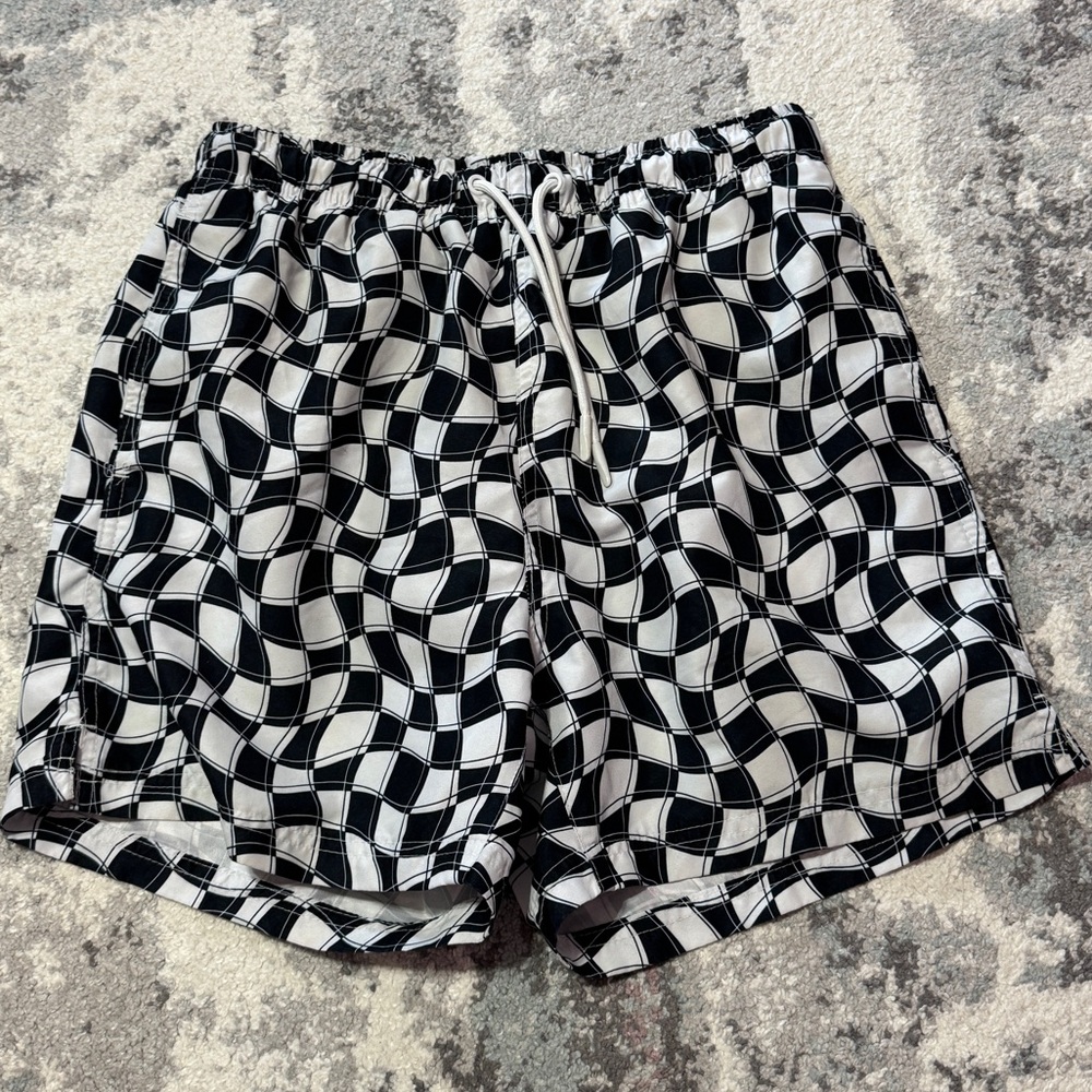 Primark Black and White Swim Trunks